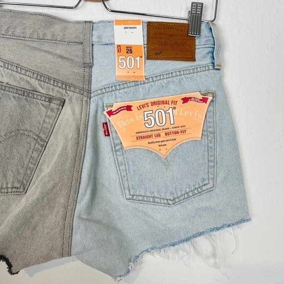 LEVI'S 501 Premium Denim Shorts In Color Block-blue - Picture 4 of 11